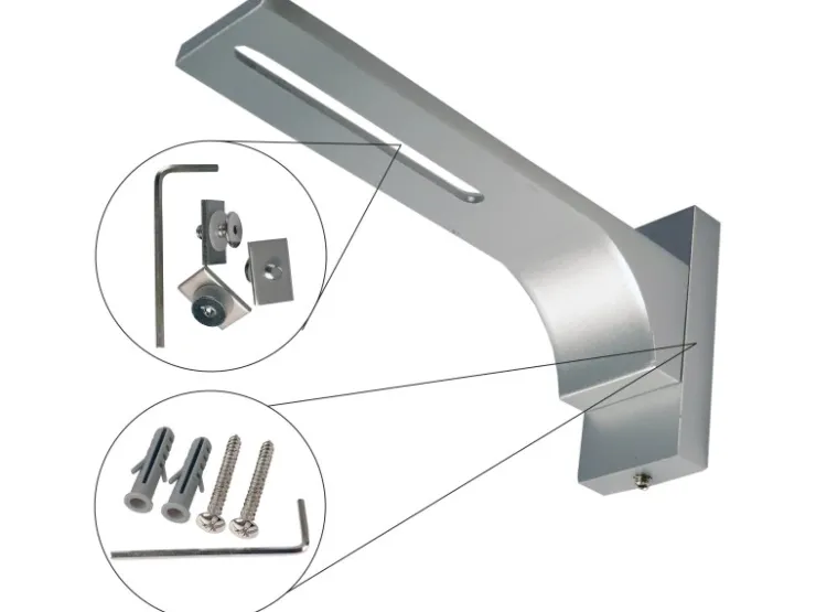 Bestlivings Vorhangschiene 210 cm Aluminium inkl. Wandträger Silber 4 Lauf / 90 cm & 120 cm* Gardinenschienen