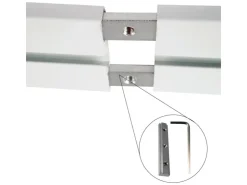 Bestlivings Vorhangschiene Aluminium 90 cm Weiß 1 Lauf