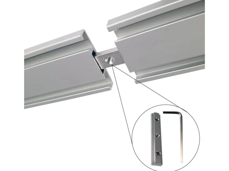 Bestlivings Vorhangschiene 210 cm Aluminium Silber 2 Lauf / 90 cm & 120 cm