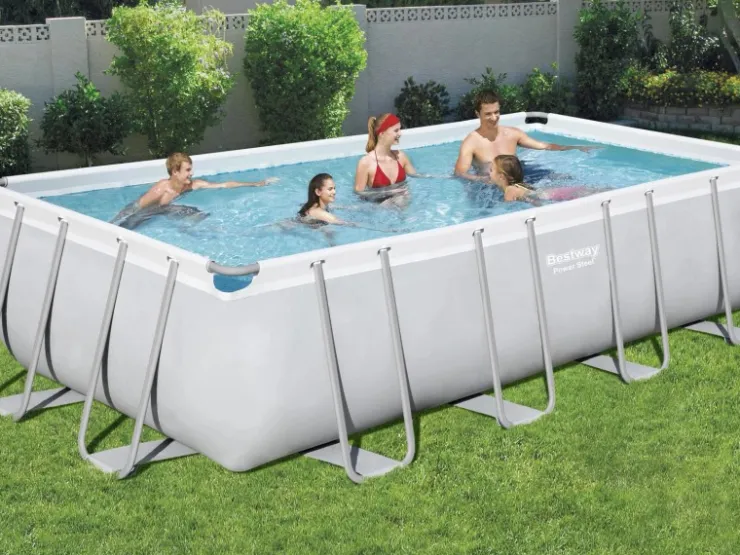 Bestway Stahlrahmenpool Power Steel 122 cm x 274 cm x 549 cm Rechteckig