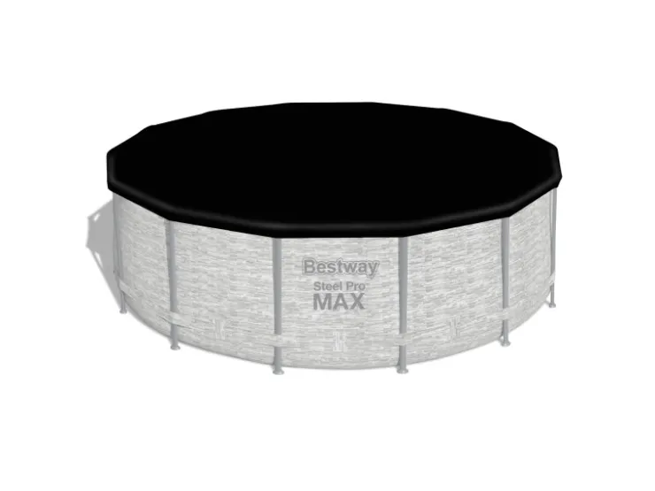 Bestway Stahlrahmen-Pool Set Steel Pro Max Frame Ø 427 x 122 cm Rund Grau* Leitern