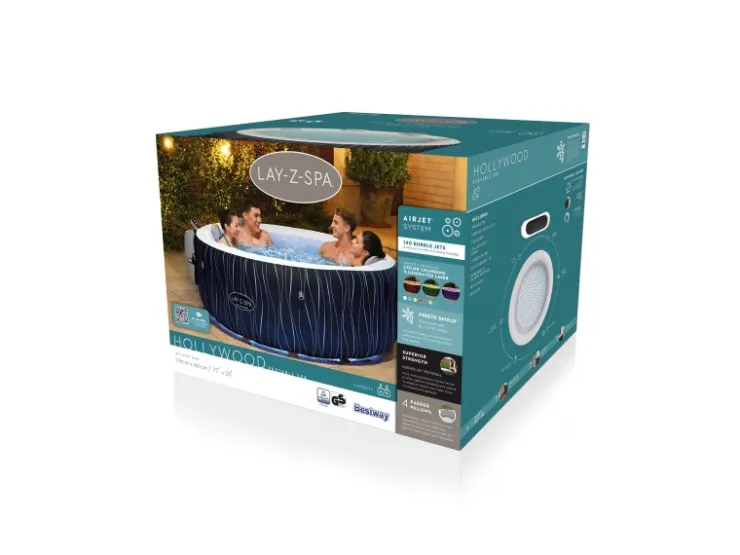 Bestway Whirlpool Lay-Z-Spa® Hollywood AirJet Ø 196 cm x 66 cm Rund* Kissen