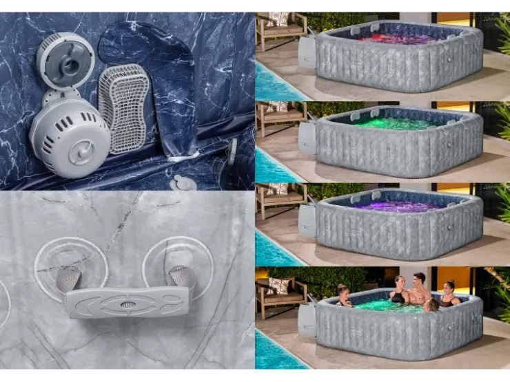 Bestway Whirlpool San Francisco HydroJet Pro 7 Personen 230 cm x 230 cm x 71 cm* Sitzbänke