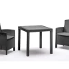 BICA Lido Wetterfestes Balkonset 3-tlg. mit 2 Sessel inkl. Sitzkissen und Tisch Dallas Graphit* Sessel|Kissen