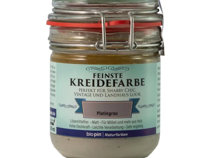 Biopin Kreidefarbe Platin matt 325 ml* Kreativfarben