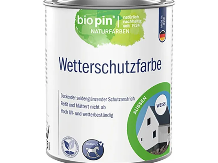 Biopin Wetterschutzfarbe seidenglänzend 750 ml* Holzfarben