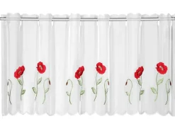 Sehlbach Bistrogardine Mohnblume Rot 45 cm x 155 cm* Vorhänge|Gardinen