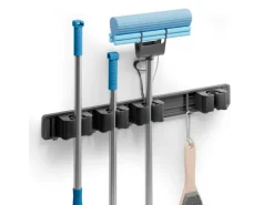 Björn&Schiller Gerätehalter Wandhalterung Aluminium 4 Besenhalter 5 Haken bis 10 kg* Weitere Regale