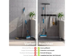 Björn&Schiller Gerätehalter Wandhalterung Aluminium 4 Besenhalter 5 Haken bis 10 kg* Weitere Regale