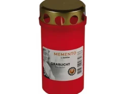Bolsius Grablicht mit Deckel, Rot, Brenndauer bis zu 55 Std.* Ostern|Kerzen