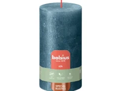 Bolsius Rustik-Kerze Shimmer Winter Edition Ø 6,8 cm x 13 cm Blau* Bastelzubehör