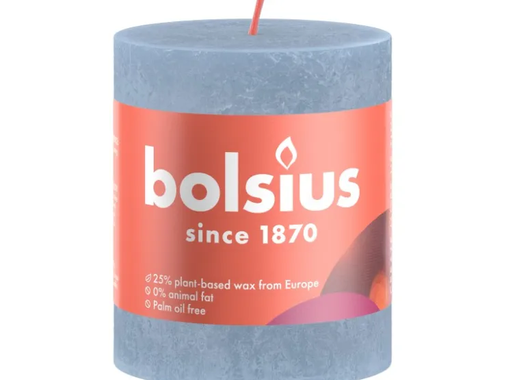 Bolsius Rustik-Kerze Shine Winter Edition Ø 6,8 cm x 8 cm