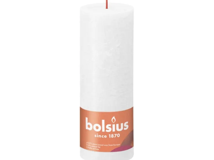 Bolsius Rustik-Kerze Shine 190/68 mm Wolkiges Weiß* Laternen|Kerzen