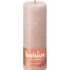 Bolsius Rustik-Kerze Shine 190/68 mm Nebliges Rosa* Kerzen