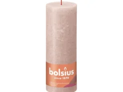 Bolsius Rustik-Kerze Shine 190/68 mm Nebliges Rosa* Kerzen