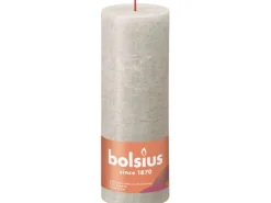 Bolsius Rustik-Kerze Shine 190/68 mm Sandgrau* Kerzen
