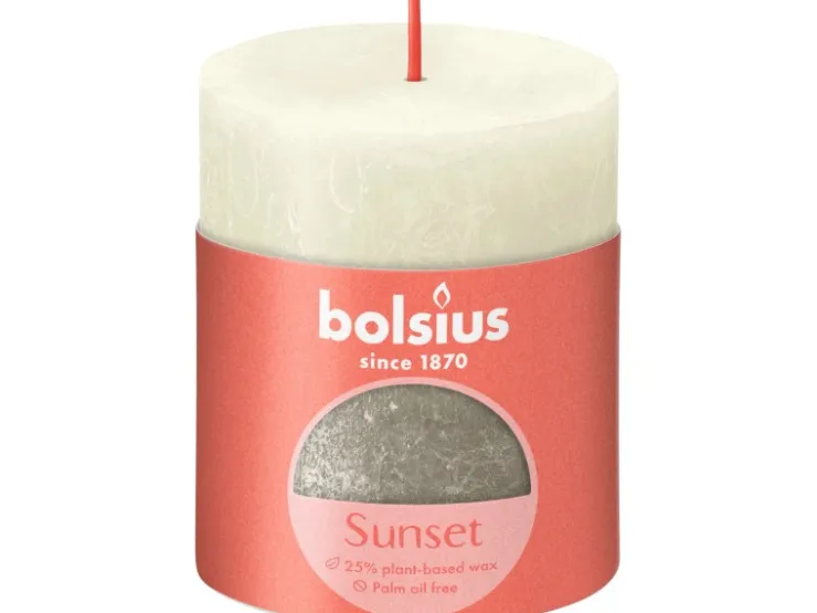 Bolsius Rustik-Kerze Sunset 80/68 mm -Champagner