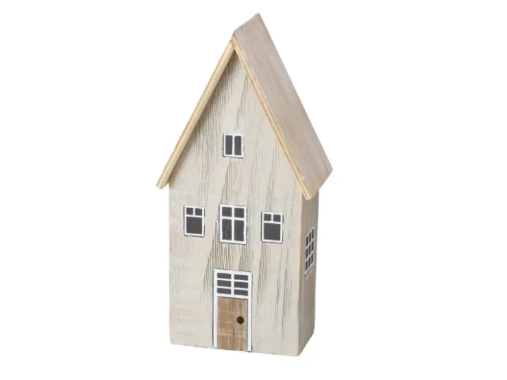 Boltze Deko-Aufsteller Houses Mittel 2-fach Sortiert 18,5 x 6 x 9 cm Mehrfarbig