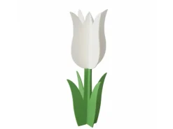 Boltze Dekoaufsteller Tulip 120 cm x 51 cm x 51 cm Grün-Weiß* Dekorative Figuren