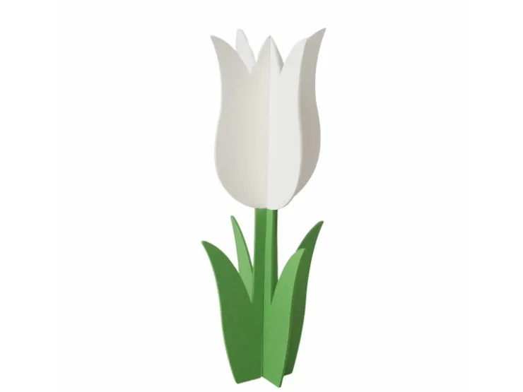 Boltze Dekoaufsteller Tulip 120 cm x 51 cm x 51 cm Grün-Weiß* Dekorative Figuren