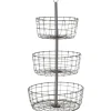 Boltze Deko-Etagere Visby 62 cm x ø 33 cm Grau