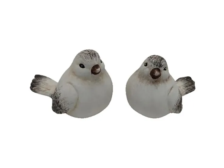 Boltze Deko-Figur Vogel 2-fach sortiert Weiß-Braun* Dekorative Figuren