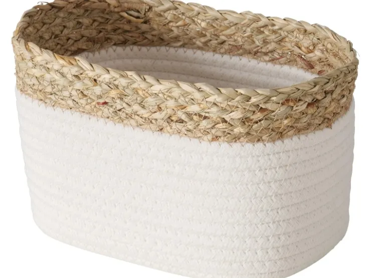 Boltze Deko-Korb Ioana 15 cm x 23 cm x 30 cm Weiß* Geschenkartikel