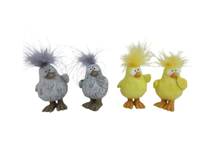Boltze Figur Bertie, 4-fach Sortiert 7,5 cm x 5 cm x 5,5 cm Grau* Dekorative Figuren