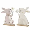 Boltze Figur Bunny 2-fach Sortiert 29,5 cm x 5 cm x 18 cm Beige-Weiß