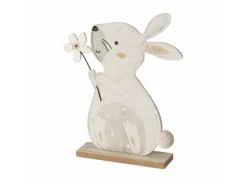 Boltze Figur Bunny 2-fach Sortiert 29,5 cm x 5 cm x 18 cm Beige-Weiß
