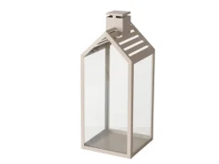 Boltze Home Laterne Cody Groß 35 cm x 14 cm x 14 cm Beige