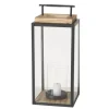 Boltze Home Laterne Damiano Groß 45 cm x 20 cm x 20 cm Schwarz-Natur* Laternen|Windlichter