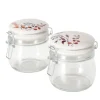 Boltze Home Vorratsglas Brinja 2-fach Sortiert Weiß-Transparent* Geschenkartikel