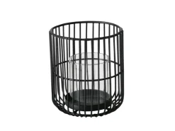 Boltze Home Windlicht Cindy Klein Ø 12 cm x 14 cm Schwarz* Windlichter