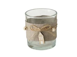 Boltze Home Windlicht Nordy 2-fach Sortiert Ø 7 cm x 8 cm Transparent-Braun* Windlichter