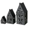 Boltze Laterne Dover 3er Set Schwarz