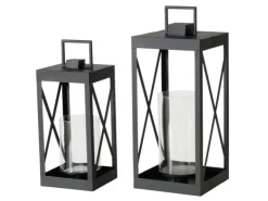Boltze Laterne Xenia 2er Set Schwarz