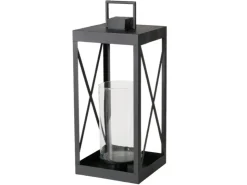 Boltze Laterne Xenia Groß 58 cm x 26,5 cm x 26 cm Schwarz