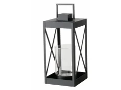 Boltze Laterne Xenia Klein Rechteck 21 cm x 21,5 cm x 45 cm Schwarz* Laternen