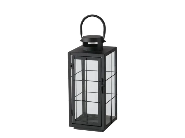 Boltze Laternen-Set Esbjerg 2 -teilig 40 cm x 17,2 cm x 17,2 cm Schwarz