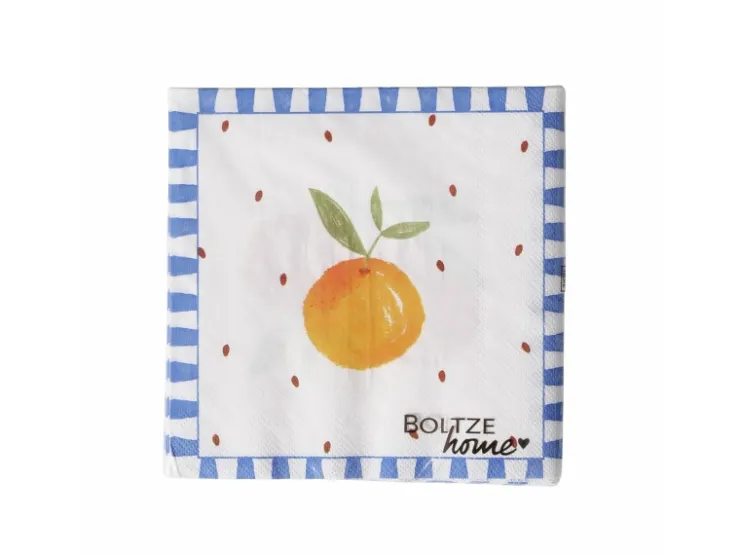 Boltze Servietten Fruits 2-fach Sortiert 3 cm x 165 cm x 165 cm Weiß-Blau* Papier Servietten