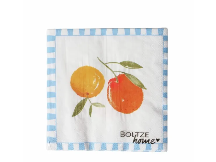 Boltze Servietten Fruits 2-fach Sortiert 3 cm x 165 cm x 165 cm Weiß-Blau* Papier Servietten