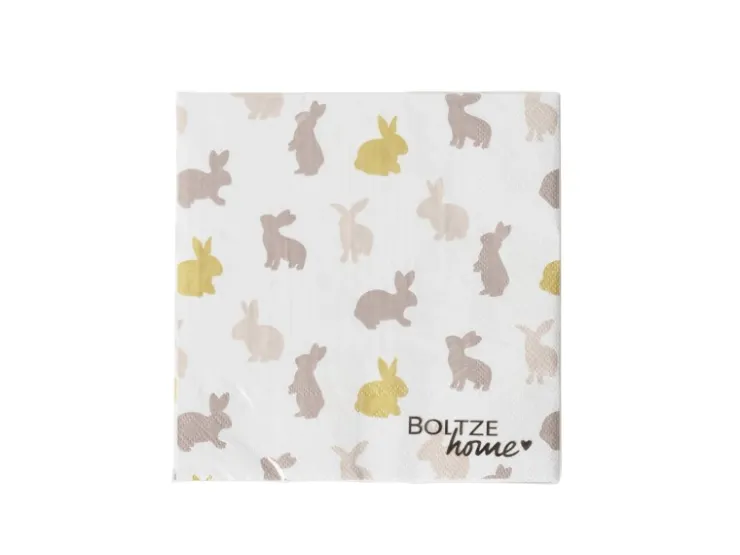 Boltze Servietten Tinka 2-fach Sortiert 3 cm x 165 cm x 165 cm Weiß-Beige* Tischtücher|Papier Servietten