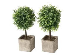 Boltze Topfpflanze Amos 2-fach Sortiert 26 cm x 12 cm x 26 cm Grün* Kunstpflanzen