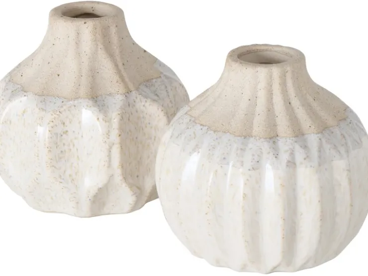 Boltze Vase Malia 2-fach Sortiert 9 cm x Ø 10 cm Beige-Creme* Ostern