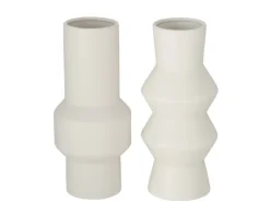 Boltze Vase Sybil 2-fach Sortiert 30 cm x 13 cm x 30 cm Creme* Vasen