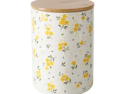 Boltze Vorratsdose Mayla 16 cm x Ø 12 cm Weiß-Gelb* Geschenkartikel