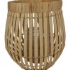 Boltze Windlicht Bambus 22 cm x Ø 21 cm Natur