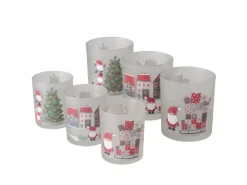 Boltze Windlicht Monti 2-er Set Ø 7 cm x 8,3 cm Mehrfarbig 3-fach sortiert