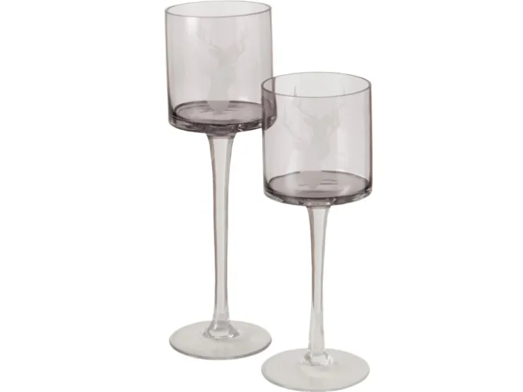 Boltze Windlicht Vilbert 2er Set Grau* Windlichter